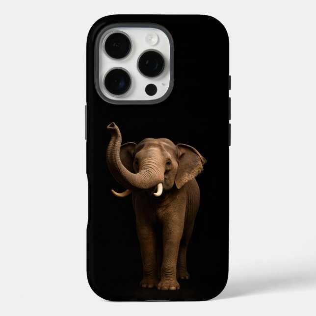Coques Case-Mate iPhone Black 4 Luxe iPhone 16 Pro, Mighty Elephant (Verso)