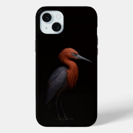 Coque iPhone 15 Mini Black 4 Luxe, Reddish Egret iPhone 15 Plus