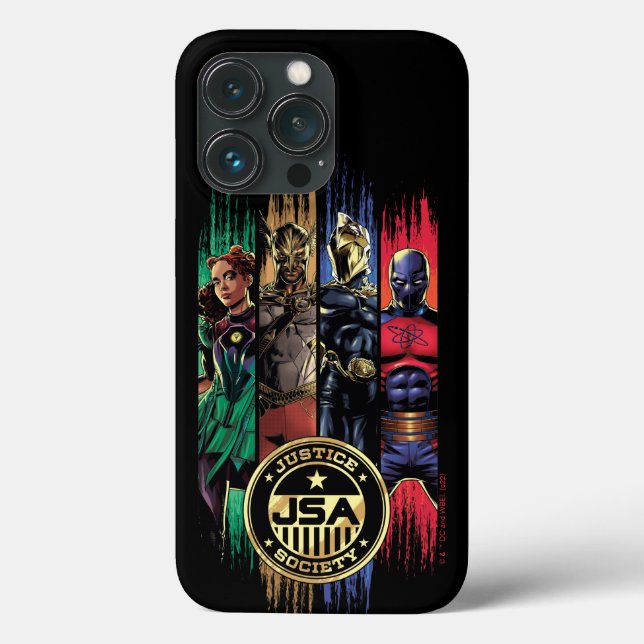Coques Case-Mate iPhone Black Adam Justice Society Heroes In Stripes (Verso)