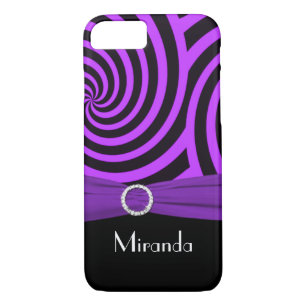 Etui iPhone Case-Mate Black and Purple Tourbillonnant Stripes iPhone 7 C