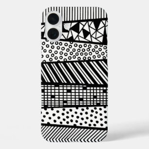 Coques iPhone 16 Plus Black and white