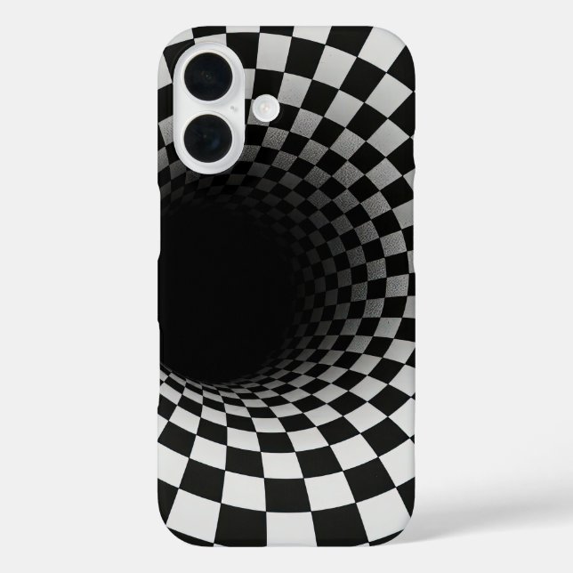 Coques Case-Mate iPhone Black and White Optical Illusion Tunnel (Verso)