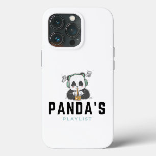 Black Blue Panda Playlist iPhone 13 Pro Coques