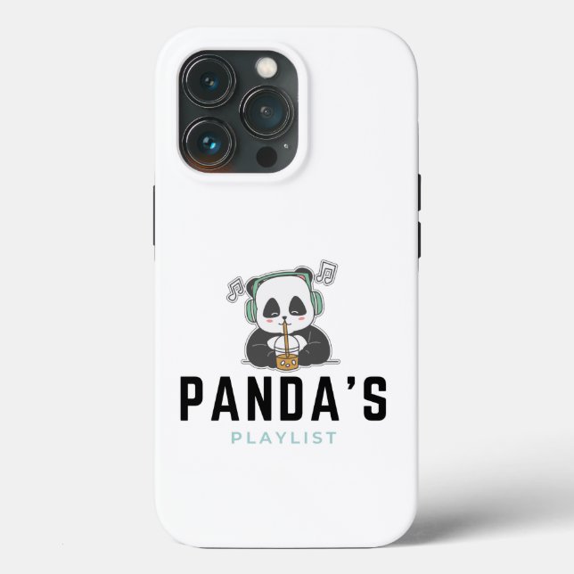 Coques Case-Mate iPhone Black Blue Panda Playlist iPhone 13 Pro Coques (Verso)