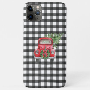 Case-Mate iPhone Case Black Buffalo Check Christmas Vintage Red Truck