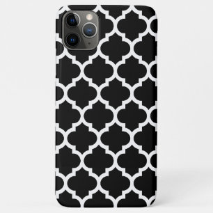 Case-Mate iPhone Case Black do-it-yourself BG White Marocain Quatrefoil