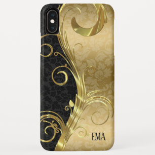 Case-Mate iPhone Case Black Gold Damask Gold