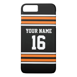 Coques Pour iPhone Black Pumpkn Orange Team Jersey Nom du numéro per