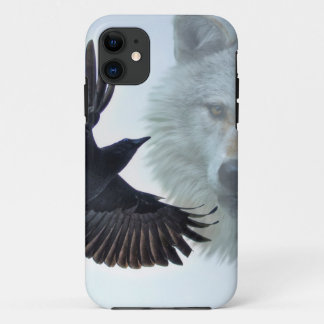 Coques Pour iPhone Black Raven & White Wolf Imaginaire sauvage