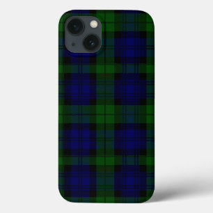 Case-Mate iPhone Case Black Watch Tartan bleu vert Plaid