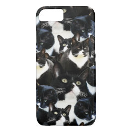 Etui iPhone Case-Mate Black White Cat Madness