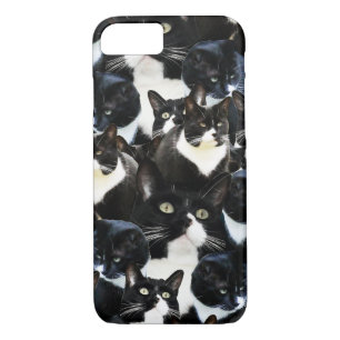 Etui iPhone Case-Mate Black White Cat Madness