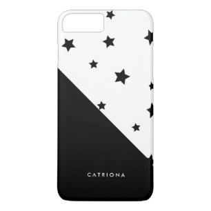 Coque iPhone 7 Plus Black & White Stars Patten Abtract Personnalisé