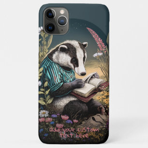 Case-Mate iPhone Case Blaireau Lire Livre Wildflower Cottagecore Personn