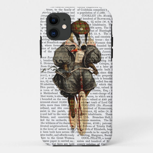 Coques Case-Mate iPhone Blaireau sur la bicyclette vintage (Dos)