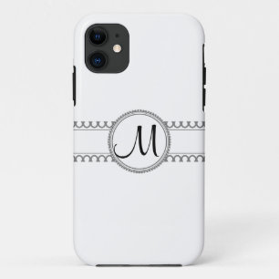 Coque Case-Mate Pour iPhone Blanc clair avec Monogramme