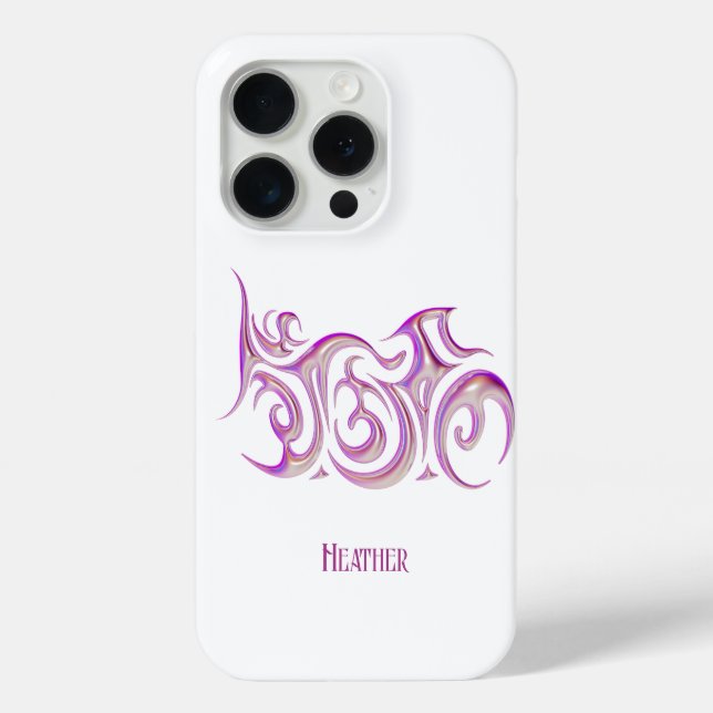Coques Case-Mate iPhone Blanc personnalisé avec rose 3D Chrome (Verso)
