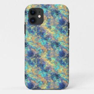 Coque iPhone 11 Bleu Abstrait
