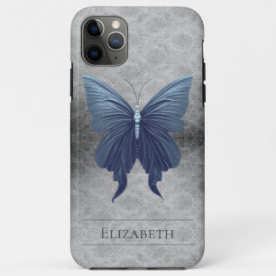 Case-Mate iPhone Case Bleu bijoux papillon Damas