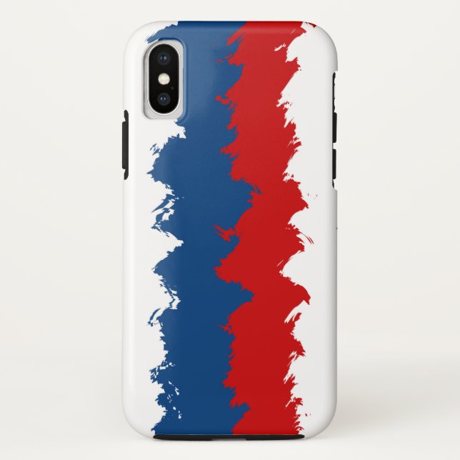 Coques Case-Mate iPhone Bleu, blanc et rouge Cool (Dos)