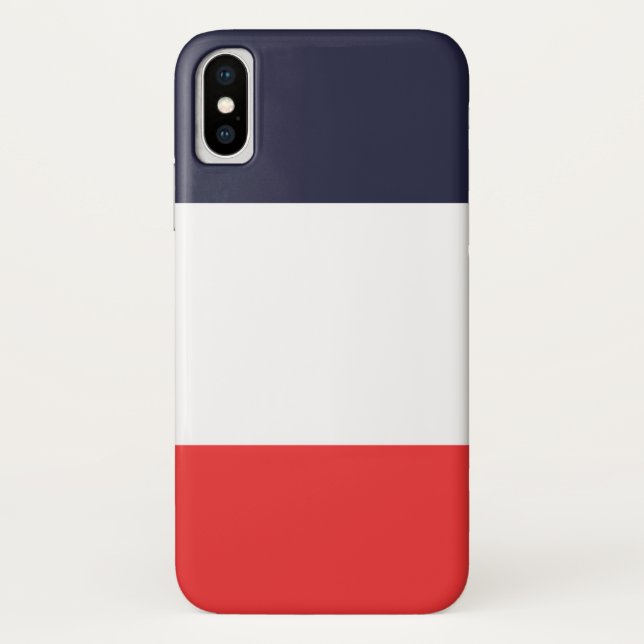 Coques Case-Mate iPhone Bleu blanc et rouge rayé (Dos)