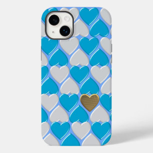 Coque Pour iPhone 14 Plus Bleu, blanc motif bavarois.