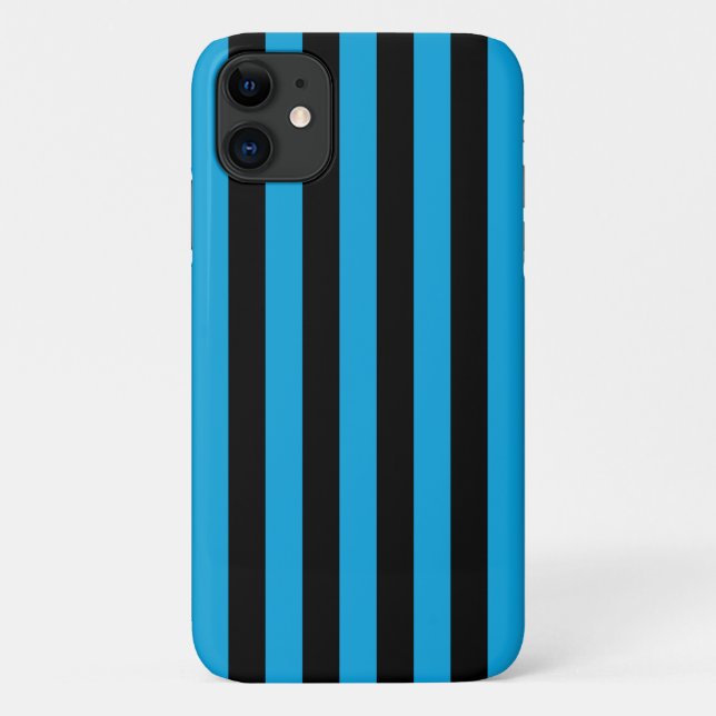 Coques Case-Mate iPhone Bleu, Bleu Gris, Motif rayé (Dos)