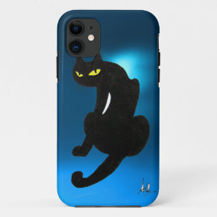 Coque iPhone 11 Bleu CAT NOIR
