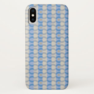 Coque iPhone X Bleu courant Tan de Candystripe