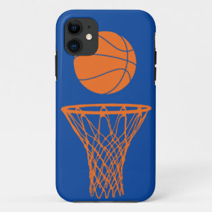Coque Case-Mate Pour iPhone bleu de Knicks de silhouette de basket-ball de