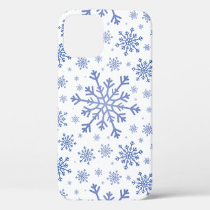 Case-Mate iPhone Case  Bleu de la marine Flammes de neige de Noël en hi