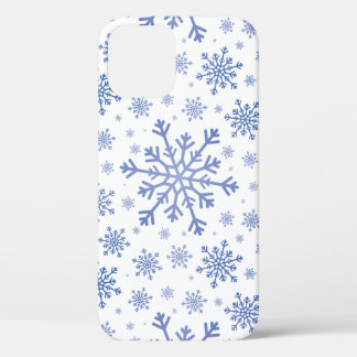 Case-Mate iPhone Case  Bleu de la marine Flammes de neige de Noël en hiv