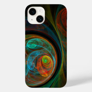Coque Pour iPhone 14 Bleu de renaissance Art Abstrait