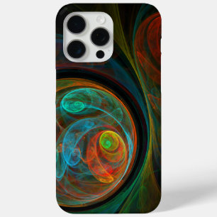 Coque iPhone 15 Pro Max Bleu de renaissance Art Abstrait