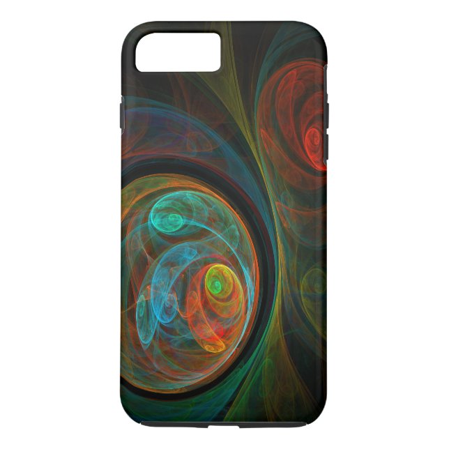 Coques Case-Mate iPhone Bleu de renaissance Art Abstrait dur (Dos)