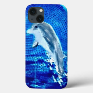 Etui iPhone 13 Bleu des dauphins de mer