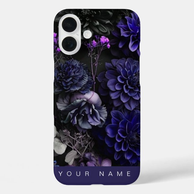 Coques Case-Mate iPhone Bleu des fleurs hantées (Verso)
