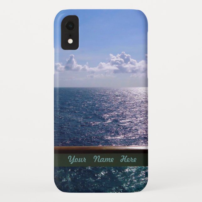 Coques Case-Mate iPhone Bleu d'océan personnalisé (Dos)