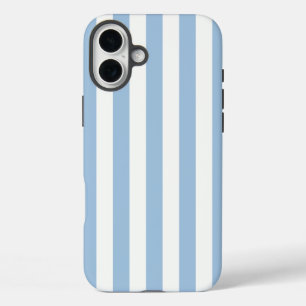 Coques iPhone 16 Plus Bleu doux en bandes intemporelles