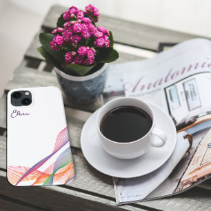 Case-Mate iPhone Case Bleu élégant coloré ondulé