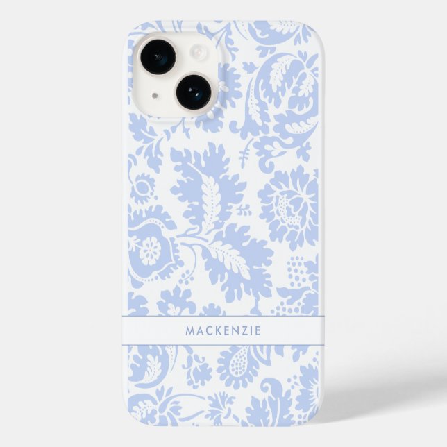 Coques Case-Mate iPhone Bleu élégant Floral Botanique (Verso)