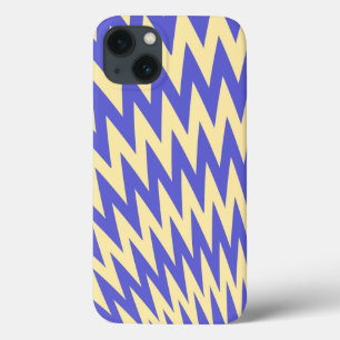 Case-Mate iPhone Case Bleu et crème Zigzag Chevron Motif