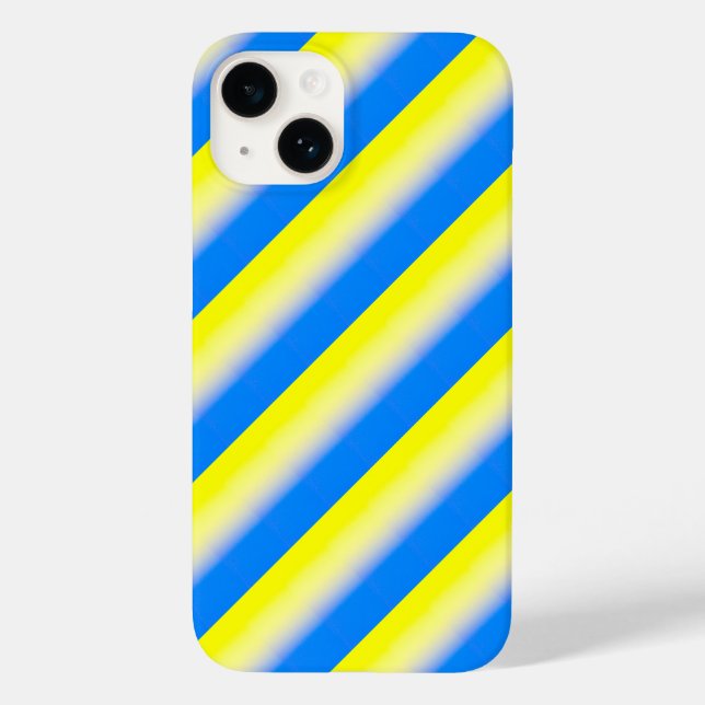 Coques Case-Mate iPhone Bleu et jaune rayures Ukraine Inspiration moderne (Verso)