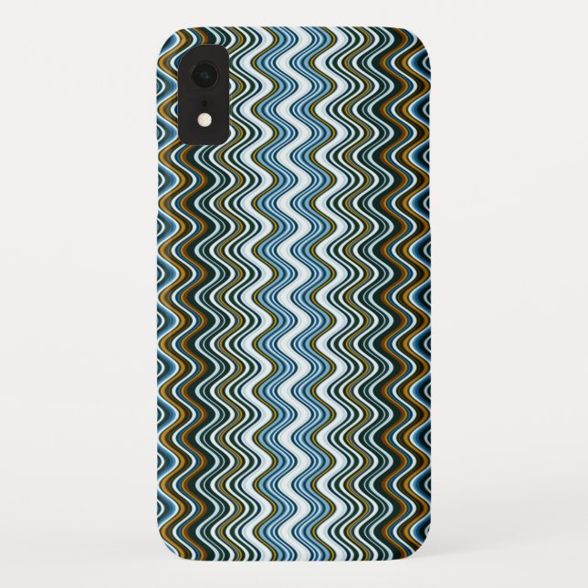 Coques Case-Mate iPhone Bleu et or (Dos)