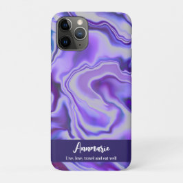 Case-Mate iPhone Case Bleu et violet élégant marbre Abstrait personnalis