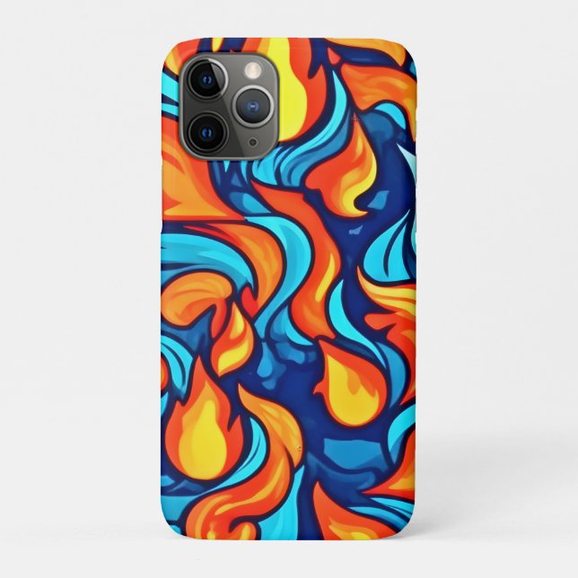 Coques Case-Mate iPhone Bleu flamboyant abstrait (Dos)