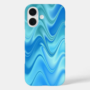 Coques iPhone 16 Bleu foncé Abstrait