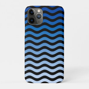 Coque iPhone 11 Pro Bleu Gradient Grandes Vagues
