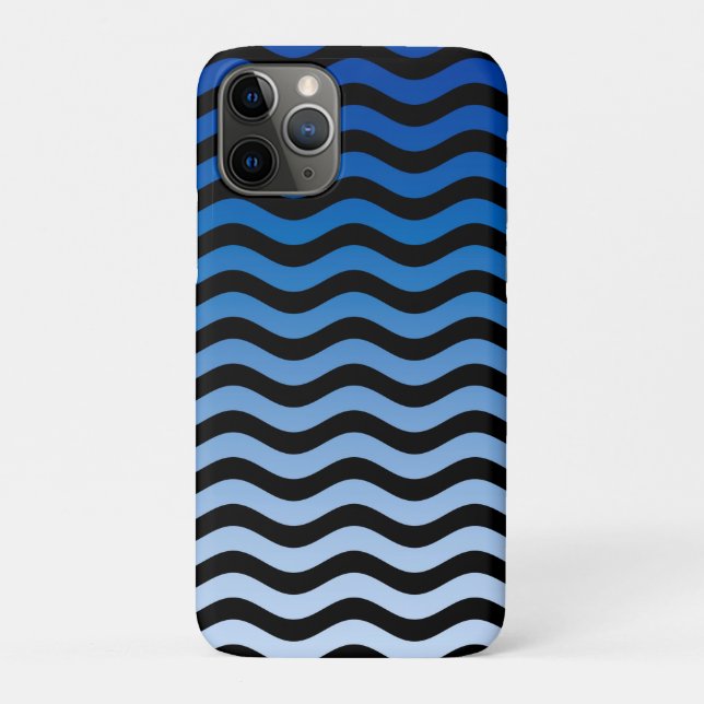 Coques Case-Mate iPhone Bleu Gradient Grandes Vagues (Dos)
