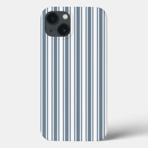 Case-Mate iPhone Case Bleu-gris et blanc bandes de bonbons Coque-Mate iP